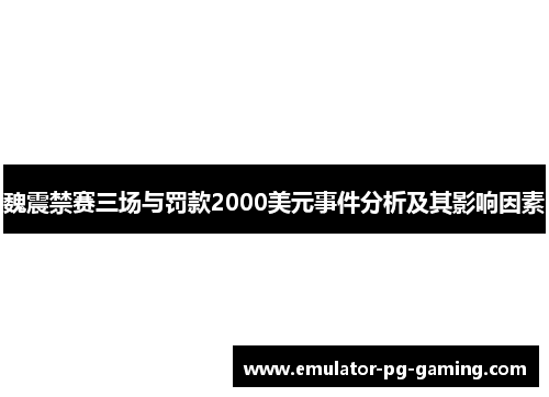 魏震禁赛三场与罚款2000美元事件分析及其影响因素